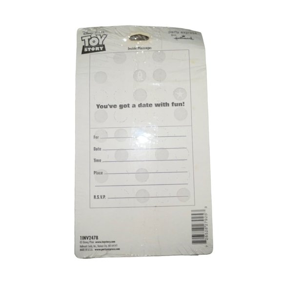 NIP Hallmark Disney Toy Story Birthday Party Invitations 8Ct Andy Buzz Lightyear - Picture 2 of 3